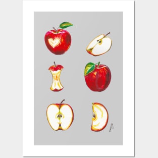 Apple shape Posters and Art